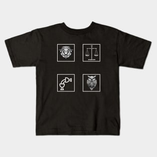 The 4 Virtues of Stoicism Kids T-Shirt